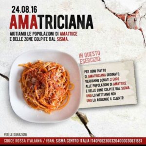 La campagna di donazioni che vede l Amatriciana protagonista