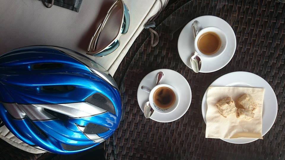 caffè gratis in bici