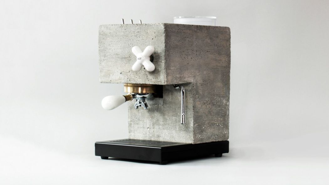 macchina da caffè in cemento