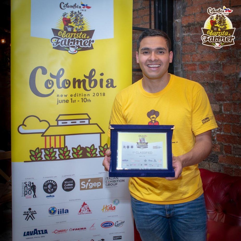 Diego Campos, vincitore di Barista & Farmer 2018