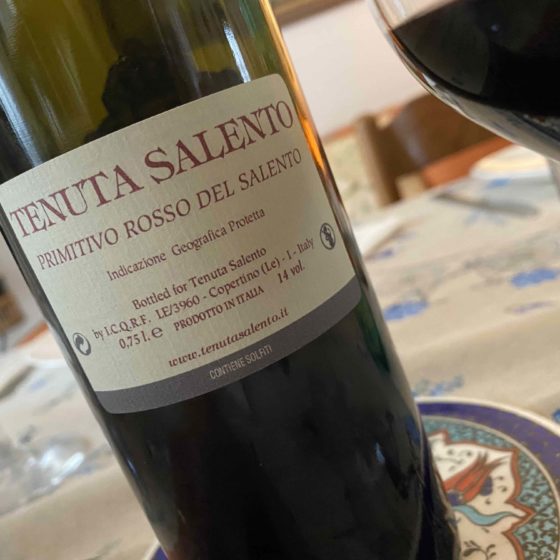 Primitivo rosso del Salento